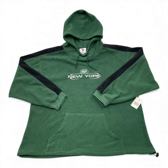New York Jets NFL Football Green Thick Hooded Fleece Pullover Hoodie Men's XXL - Picture 2 of 9